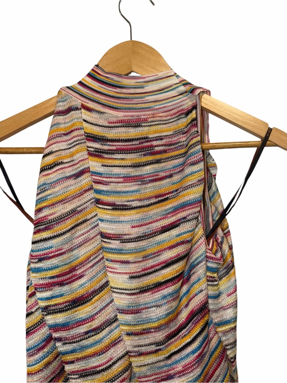 Missoni White Multicolor Ruffle Mini Dress Bow Knit 4 Wedding Guest Party NWT 🟡 - Picture 12 of 14